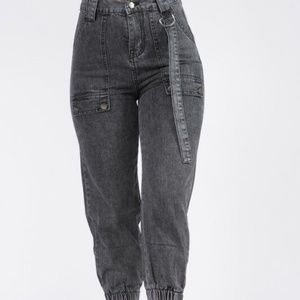 Charcoal Denim CargoJogger